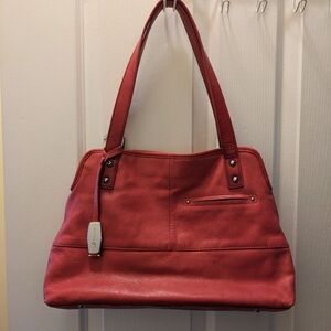 B. Makowski Red Leather Bag